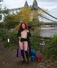 Redhead amateur exhibitionist